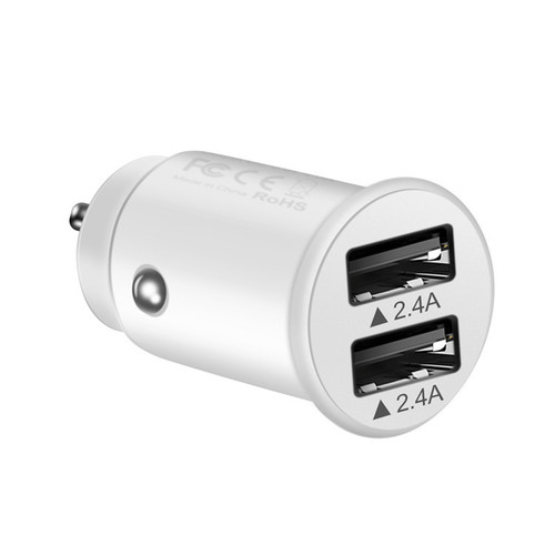 Small Mini 4.8A Car Charger with Dual USB Ports, 1-Tow-2 Car Cigarette Lighter Adapter, 6.2A Car Charger