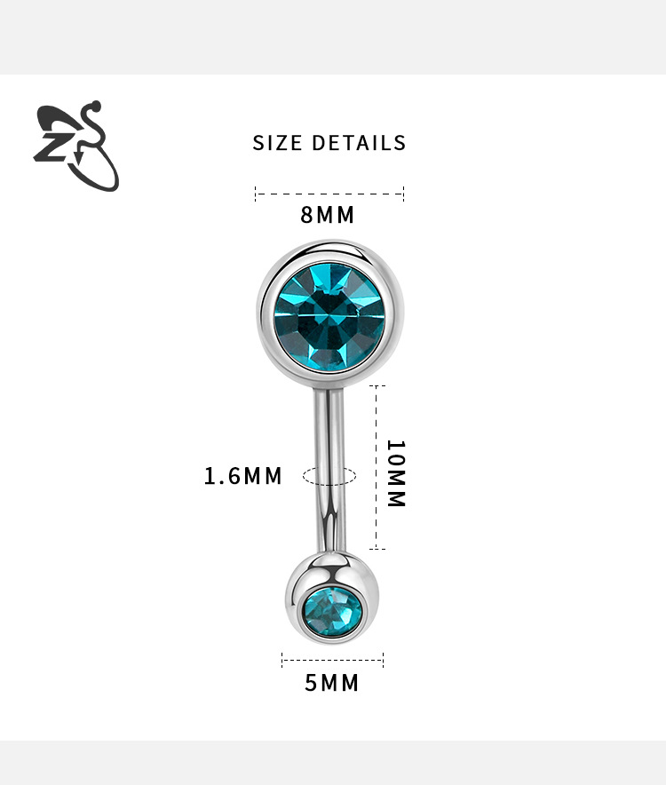 Labret piercing jewelry detail image
