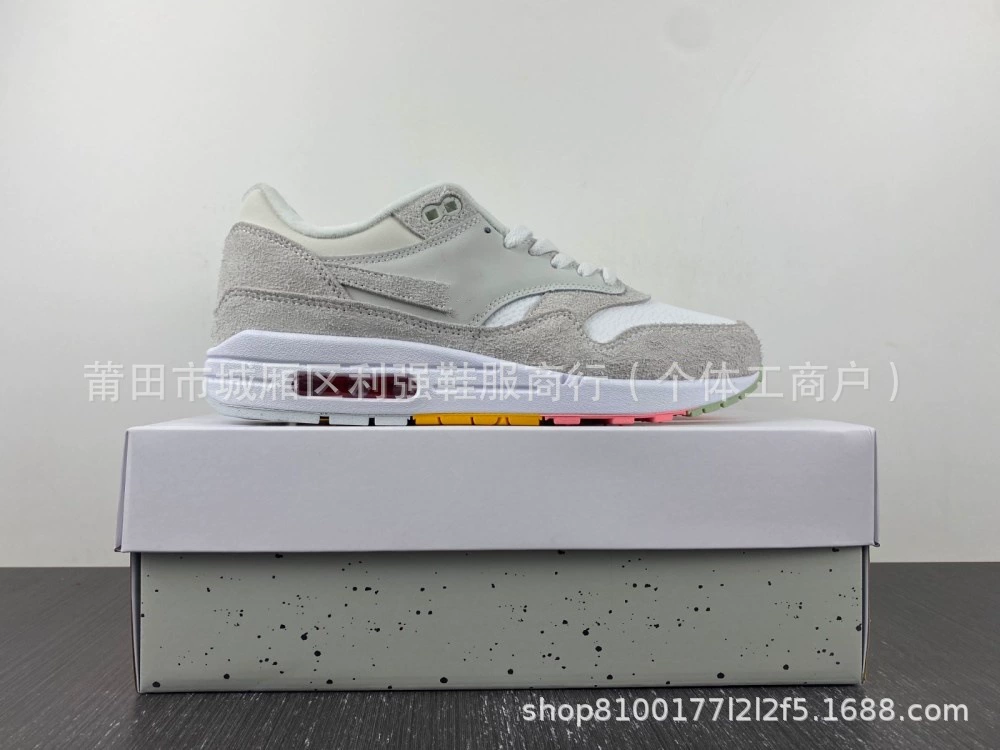 Чистый оригинальный TS x Air Max 1 световые ядра Радуга желтый крюк хаки высококачественная иностранная торговая обувь