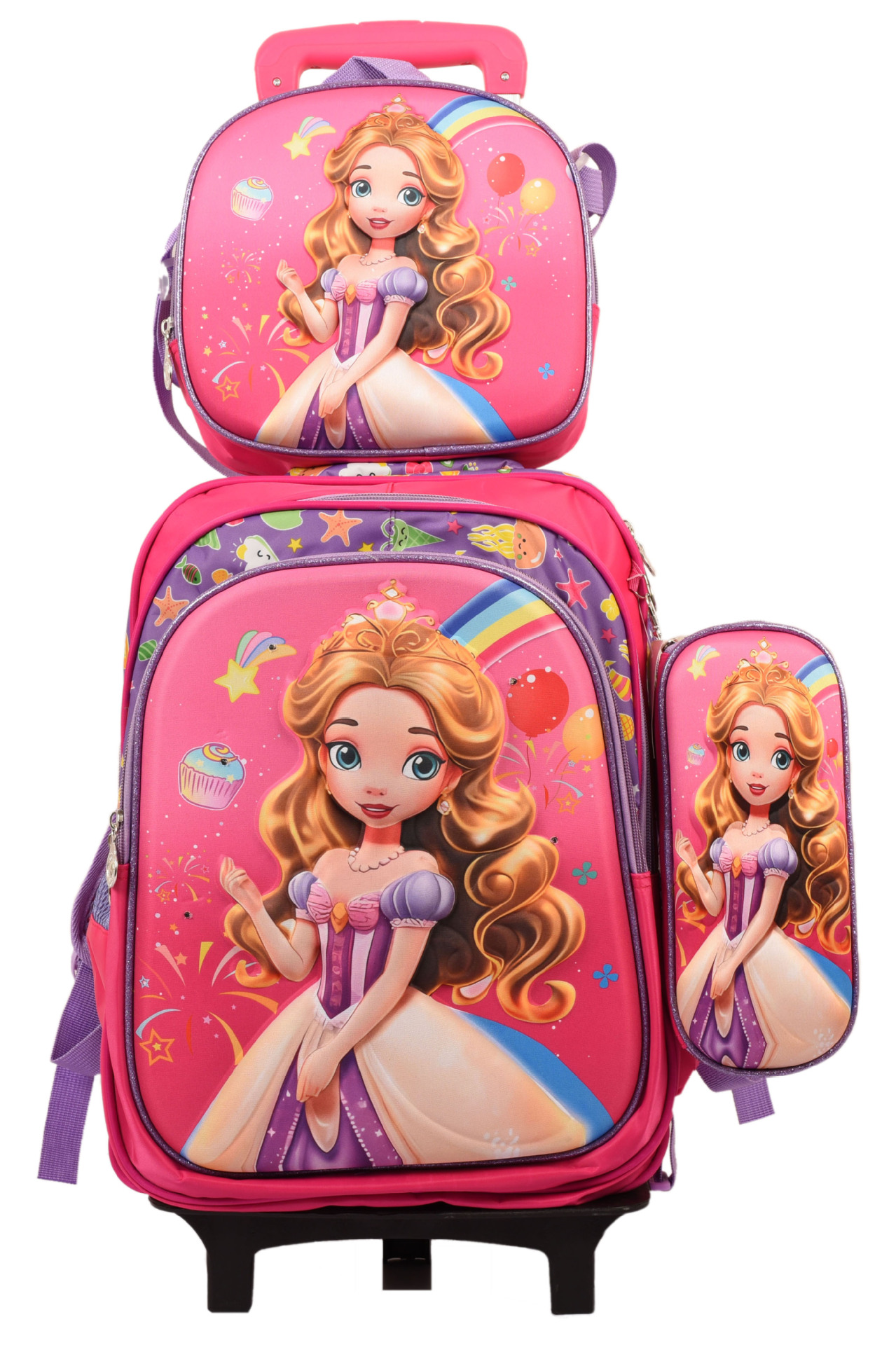 Mochila escolar fábrica 3D traje de tres piezas Shaodong escuela primaria al por mayor mochila de tres piezas de hombro de dibujos animados con protección de la columna