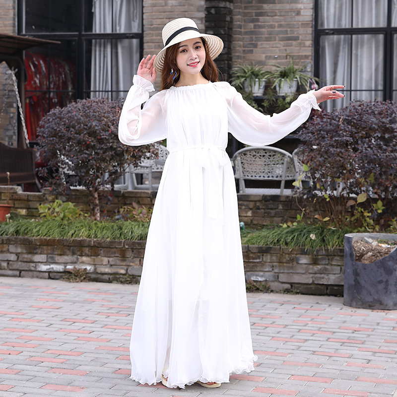 연잎긴소매 30D 화이트(4m단)