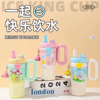 萌卡兔巨无霸新款保温杯超萌吸管高颜值冰霸杯内胆大容量水杯