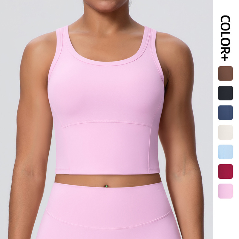 Cross-Border Cloud-Sense Fixed-Cup Yoga Top Fitness Bra Women's Beautiful Back Vest Casual Sports Yoga Wear for Women Cross-Border Cloud-Sense Fixed-Cup Yoga Top Fitness Bra Women's Beautiful Back Vest Casual Sports Yoga Wear for Women