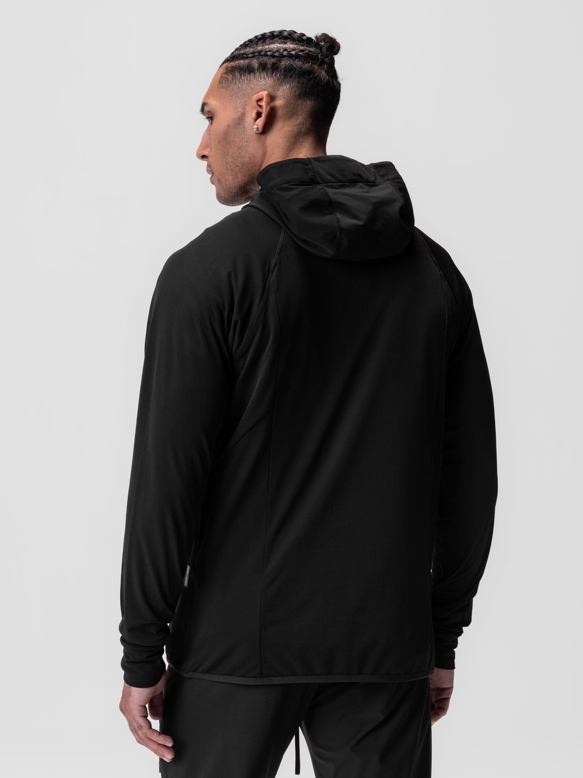 Europa Yard Cross - Border Men 's Sports Leisure Guard Sports Fitness Milk Silk rascar el pelo medio abierto cremallera de manga larga capucha image 3