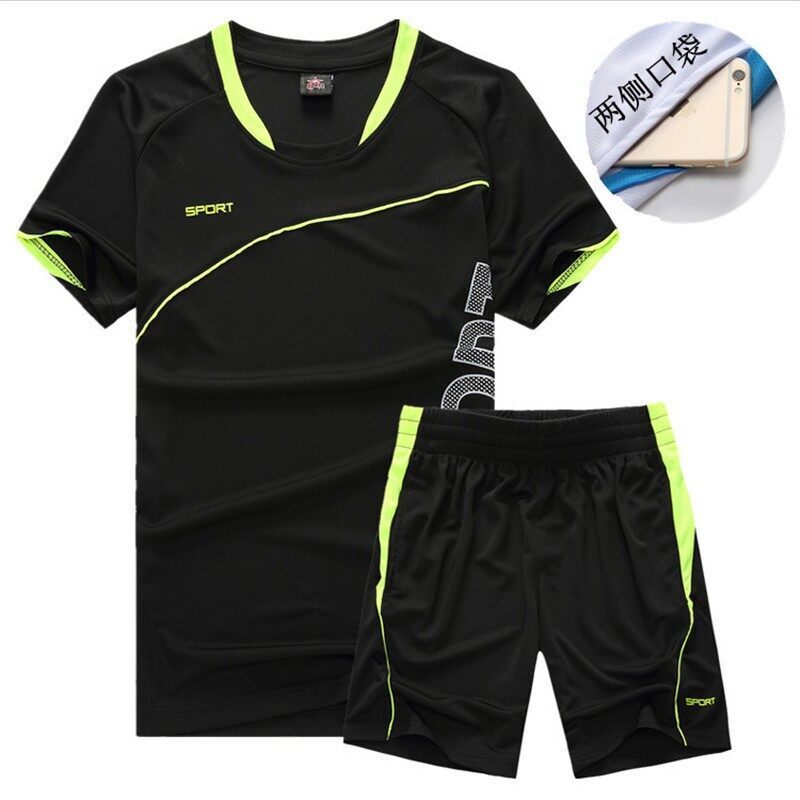Verano hombre grande seco rápido sudor juego deportivo fitness entrenamiento de baloncesto correr camiseta transpirable pantalones cortos dos piezas