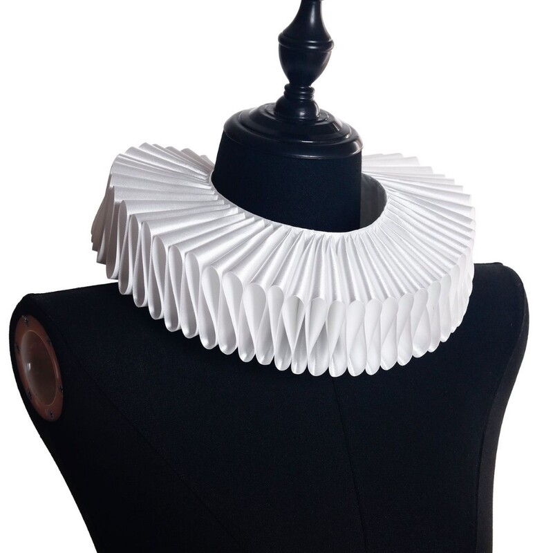 Retro Raff Collar Opera Photography Halloween Black Magic Elf Style Fake Collar Scarf Coldplay Accessories