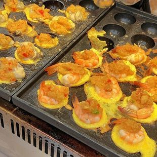 Taiwanese Oyster Egg Fried Gas Night Market Snack Machine Commercial Gas Three-Panel Outdoor Stall Takoyaki Machine
