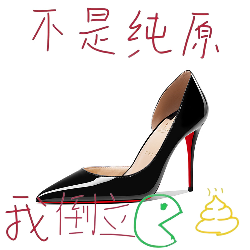 高版本~2025新款cl红底高跟鞋侧空气质百搭软皮尖头浅口细跟单鞋