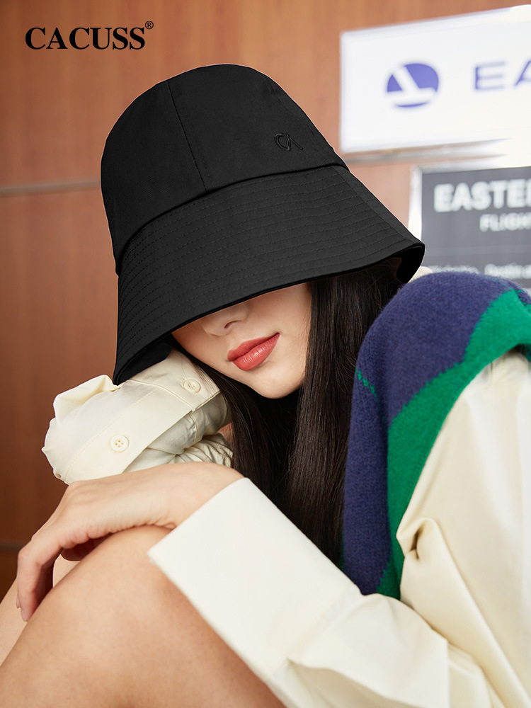 春夏季漁夫帽女韓版潮大沿水桶帽簡約時尚百搭帽子戶外防曬遮陽帽