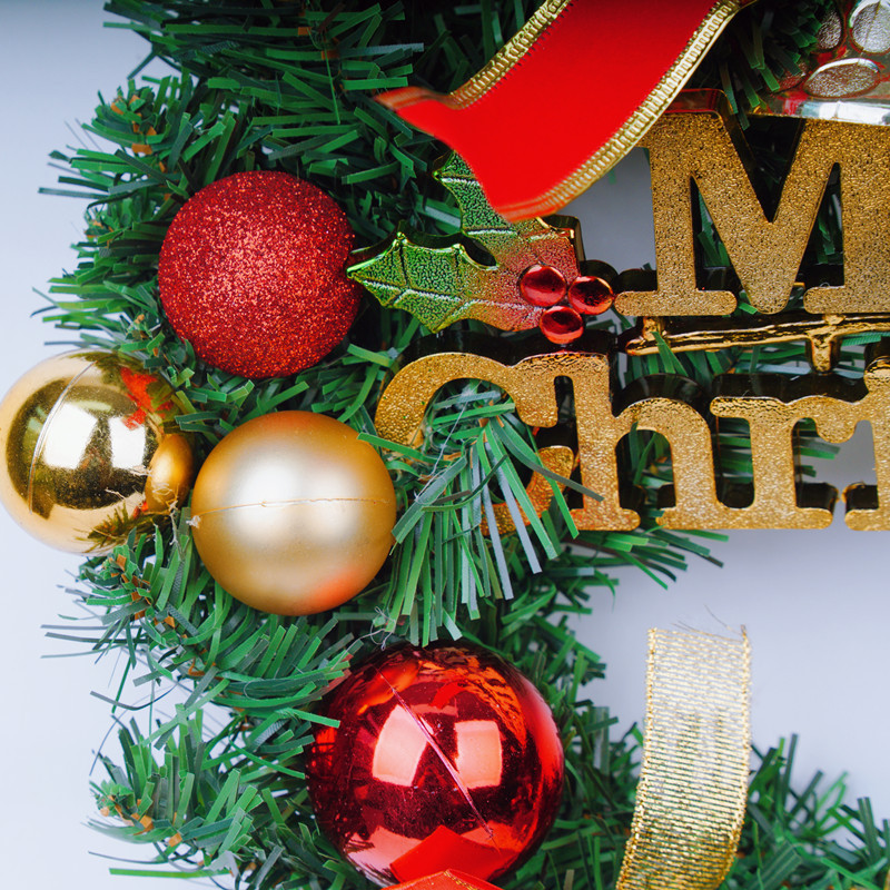 クロスボーダークリスマスデコレーションクリスマスガーランド30センチ/40センチクラシックレトロベルレターデコレーションドアハンギング|undefined