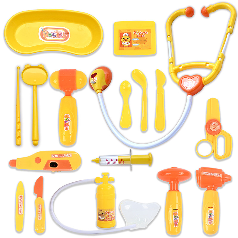 Children's Simulation Doctor Playset with Stethoscope, Syringe, Thermometer, Medical Accessories, Baby Toy