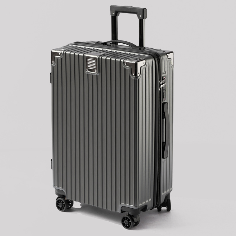 Maleta de equipaje, maleta de mano de 20 pulgadas, maleta con ruedas para hombre, marco de aluminio, equipaje de PC, bolsa de gran capacidad de 26 pulgadas, maleta de viaje para mujer, maleta de cuero