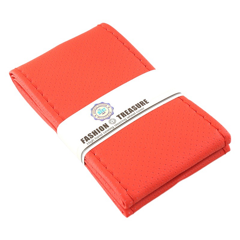 2026 New Model Hand-Stitched Steering Wheel Cover, Ultra-Fiber Handle Cover, Soft and Smooth, Suitable for All Seasons, Hand-Stitched Steering Wheel Cover