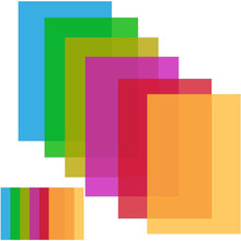 外贸热销 阅读困难工具 儿童纠正凝胶照明滤光片彩色塑料卡防近视