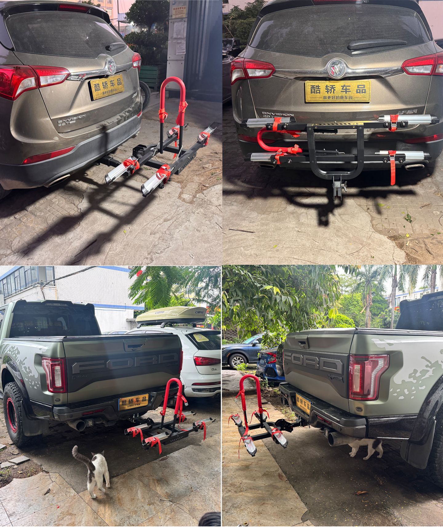 Car-Mounted Bicycle Rack, Off-Road Suv Travel Bicycle Square-Mouth Foldable New Aluminum Alloy Rear Rack