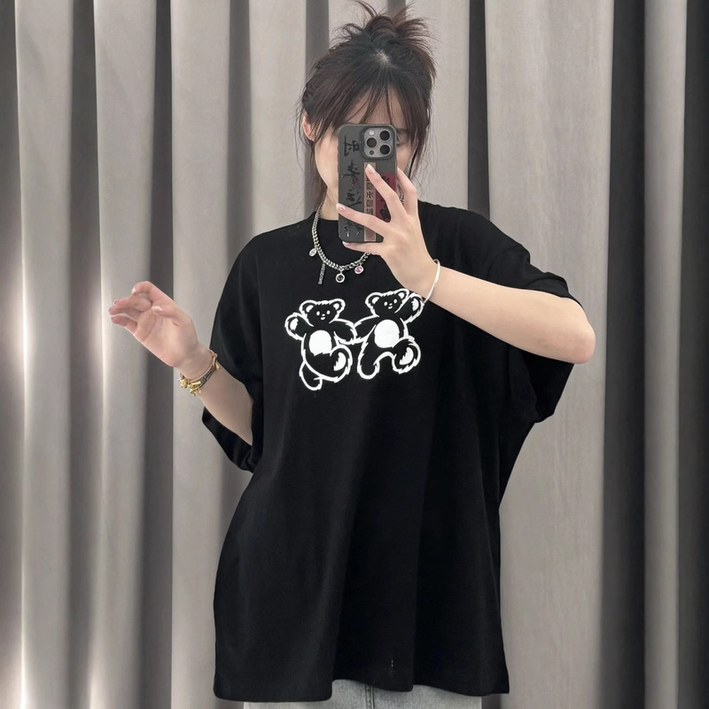 25ss summer new blockbuster WE official website classic LOGO logo printing men's and women's couples with short sleeve T-shirt