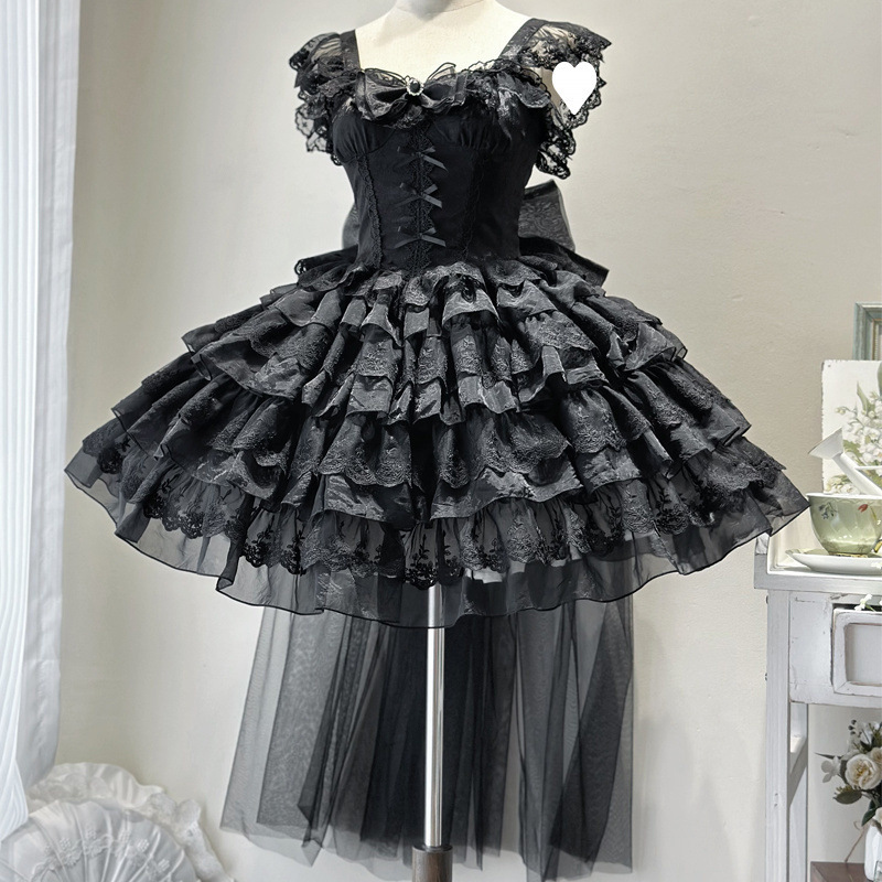 2025夏季新款日系可爱甜美Lolita芭蕾风花嫁jsk吊带连衣裙子软妹|undefined