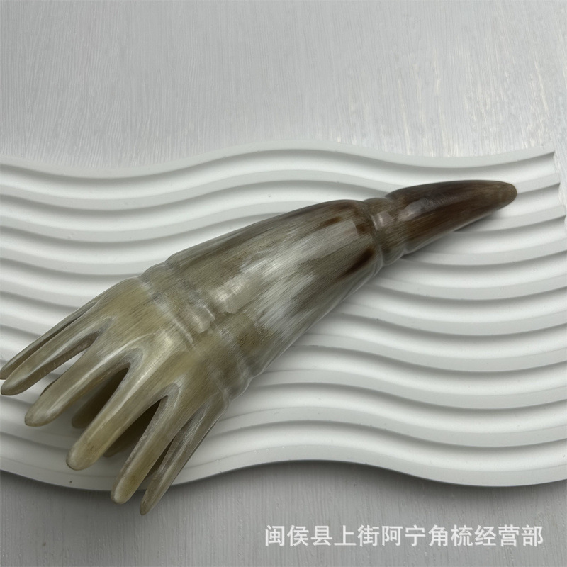 Horn Comb Long Hair Washing Comb Massage Comb Gua Sha Board Meridian Head Therapy Comb 15-20CM quality and texture