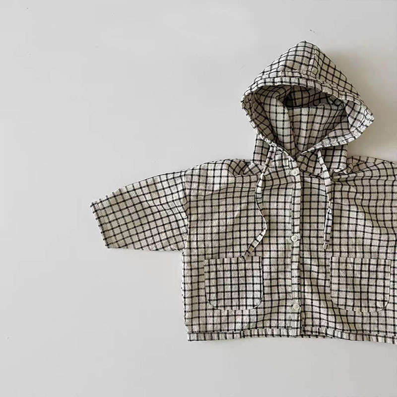 Estilo coreano INS de dibujos animados para niños a prueba de viento lindo abrigo cremallera con capucha estilo occidental de los niños abrigo de protección solar casual top