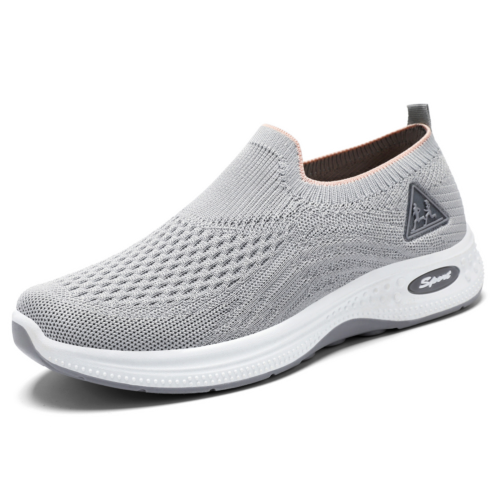 Zapatos de verano para mujer nuevo estilo transfronterizo de suela blanda sin pies cansados, zapatos casuales poco profundos y transpirables, zapatos de madre de un pie