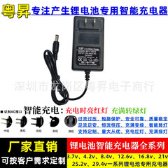 16.8v2a電動工具21v 2a筋膜銃25.2v1a洗車銃リチウムイオン懐中電灯充電器