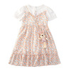 Summer dress, children's summer clothing, fashionable thin set, cute skirt, suitable for teen, western style, floral print