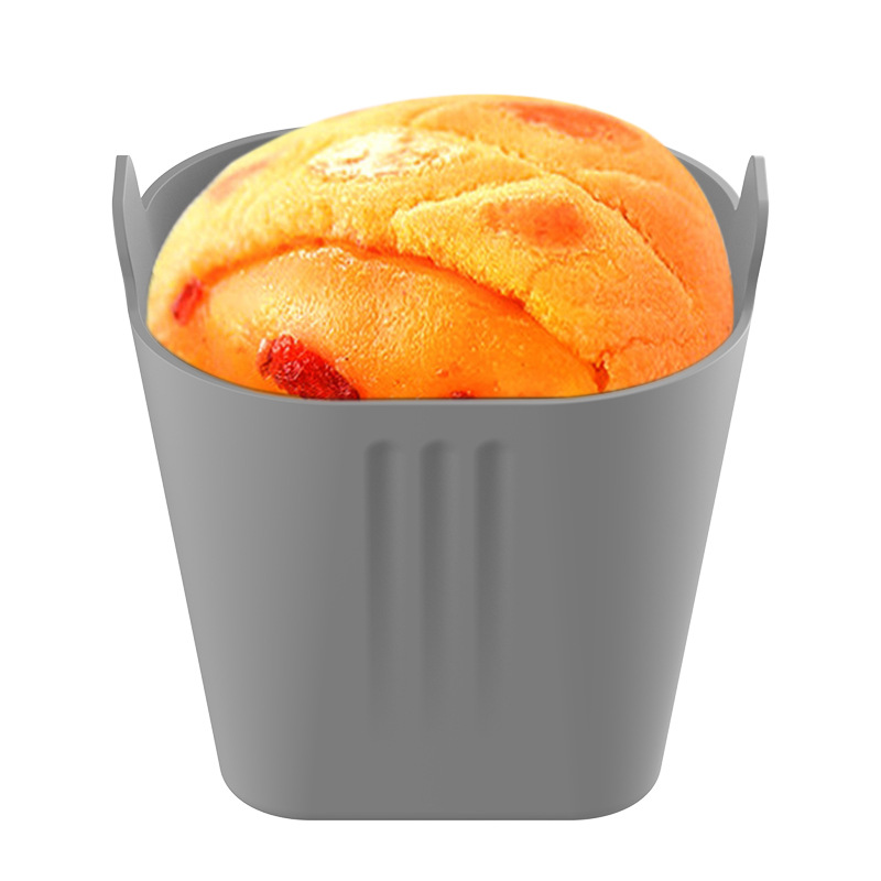 Air Fryer Silicone Baking Tray Liner Wholesale Silicone Baking Tray Heat-Insulating Tray Set Square Muffin Cups
