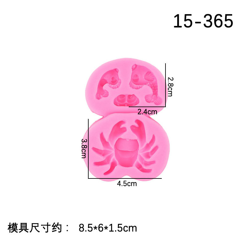 Dolphin Sea Lion Clownfish cake decoración océano mousse molde chocolate silicona océano pulpo epoxi molde