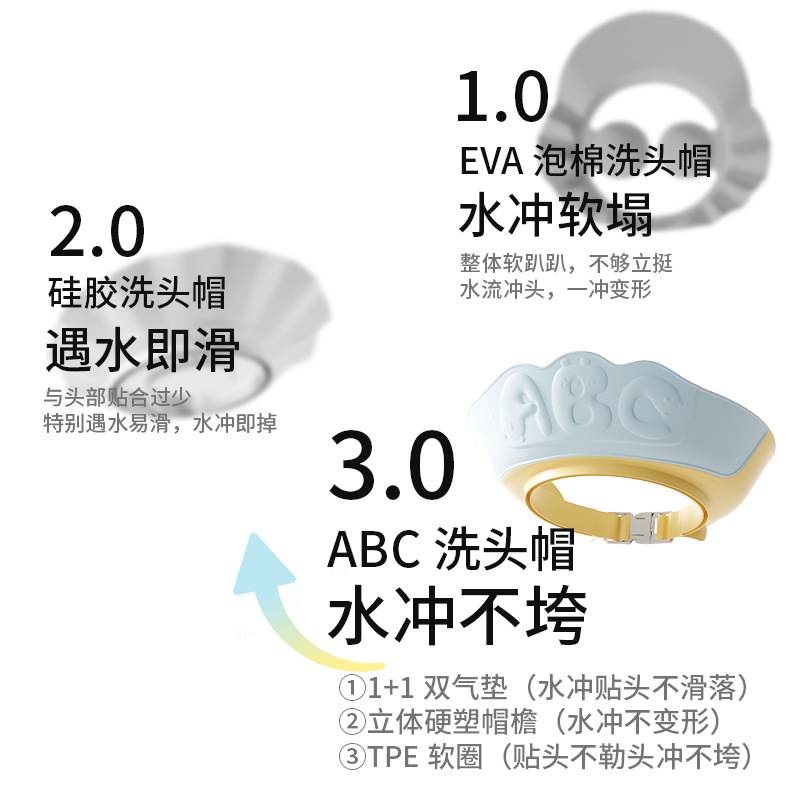 Tapa de champú para bebés, protección para los oídos impermeable, artefacto de champú, gorro de baño para bebés y niños, gorro de champú para niños