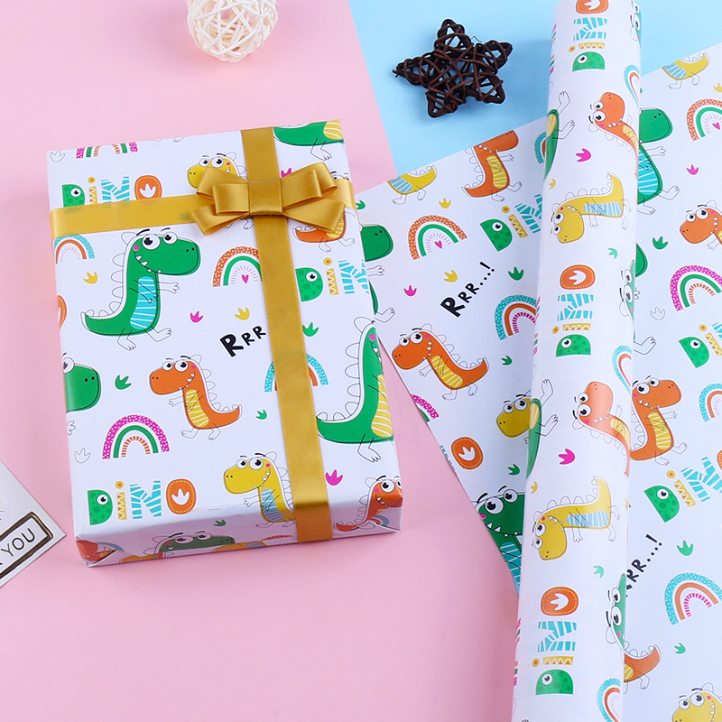 Nuevo papel de regalo de cumpleaños especial transfronterizo caja de regalo de dibujos animados papel decorativo papel de regalo al por mayor