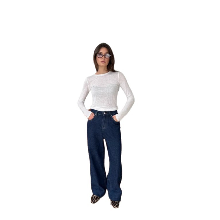 俄罗斯服装外贸牛仔裤女2025新款阔腿裤女装跨境OZON/WB一件代发|undefined