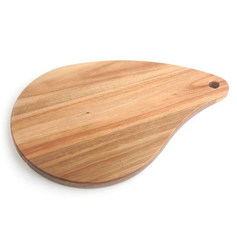 Tablero de corte de madera tablero de queso irregular creativo con cuchillo y tenedor tablero de corte traje conveniente tablero de corte colgante