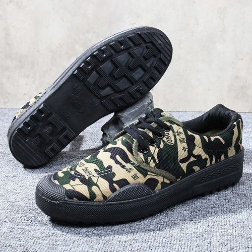 Men's Liberation Shoes, Construction Site Shoes, Safety Work Shoes, Low-Top Liberation Shoes with Yellow Rubber Soles—Factory Wholesale, Drop Shipping Available