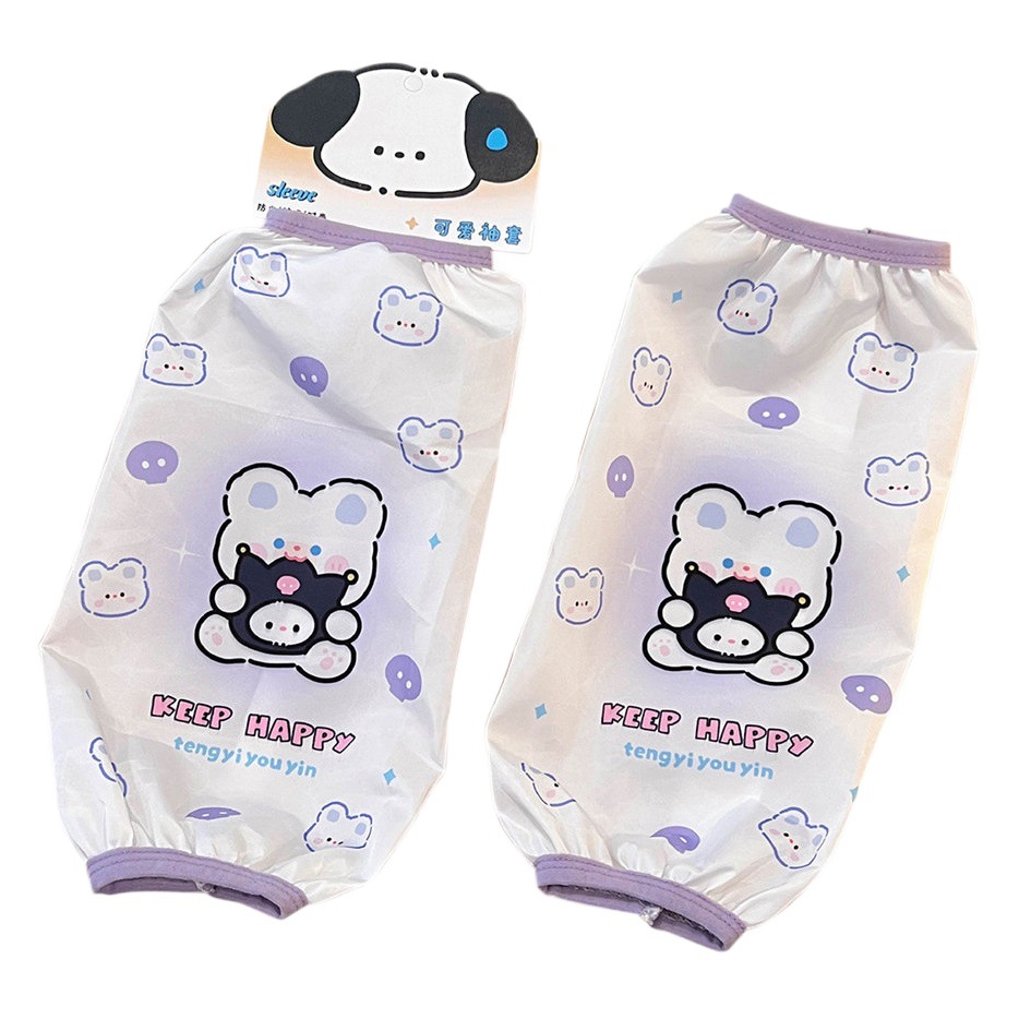 Puños para niños originales Tengyi Puños para bebés impermeables de primavera y verano Puppy de dibujos animados Cubierta protectora antiincrustante para niños y niñas