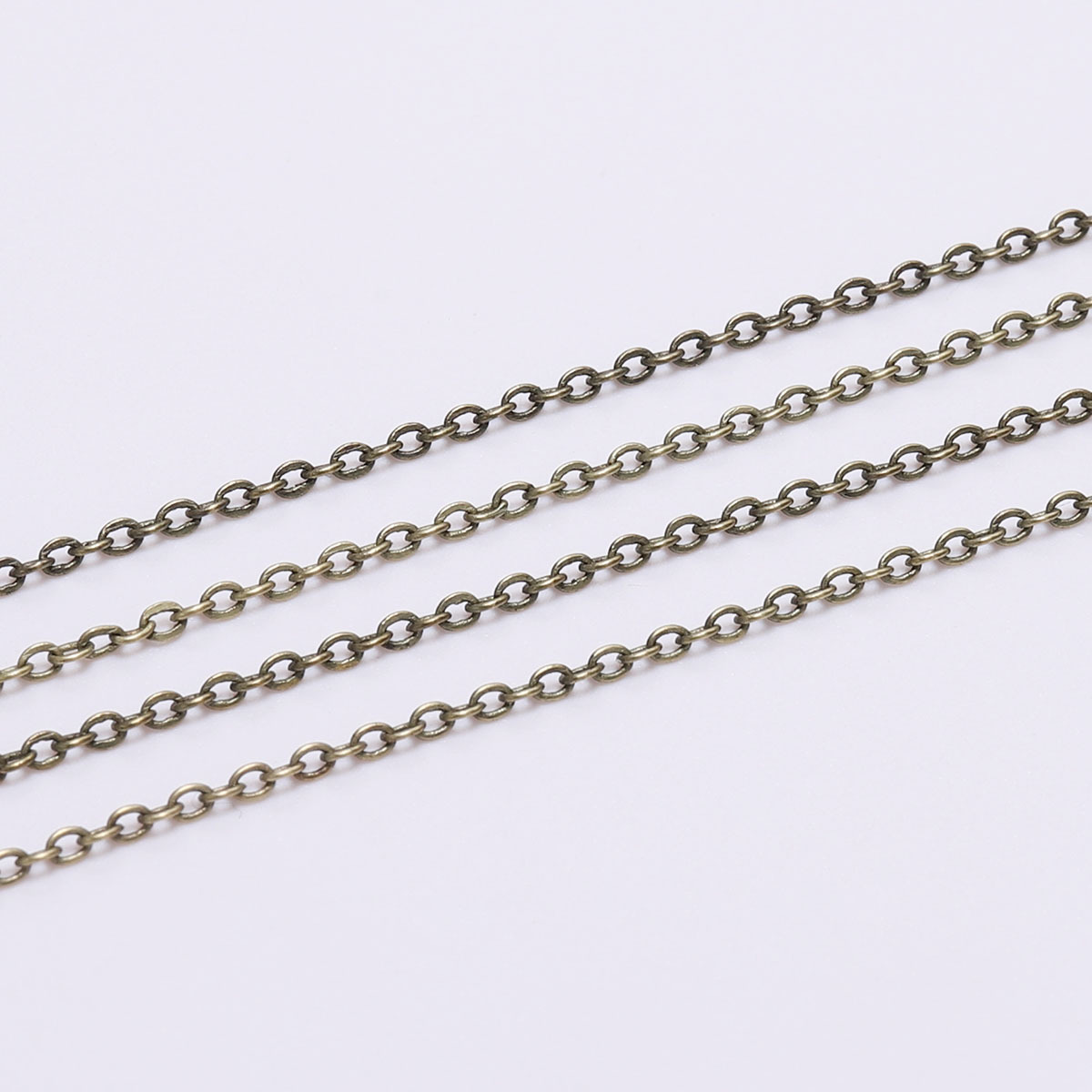 Joyería galvanizada de metal accesorios de joyería collar pulsera de cadena cruzada aplastar o cadena de cadena delgada accesorios didiy