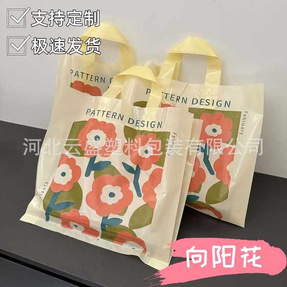 Clothing Store Tote Bag Wholesale Cartoon Fashion Women's Clothing Children's Clothing Shopping Bag Cosmetic Gift Plastic Tote Bag
