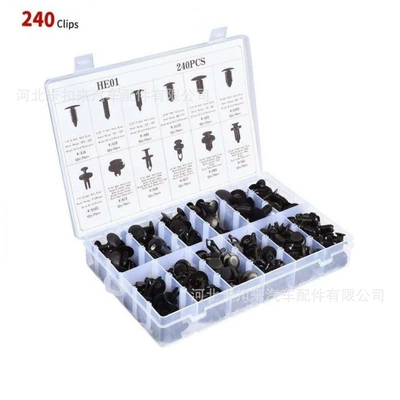Cross-Border Temu 240Pcs Car Box Set of 12 Types of Car Bumper Repair Kit Fasteners Expansion Screws (Digər kuzov və aksesuarlar) - 240pcs-single-box-without-tools