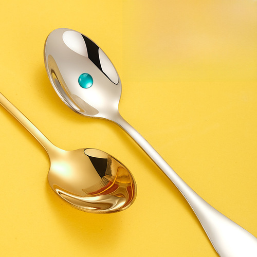 304 stainless steel seasoning spoon, coffee spoon, caviar spoon, stirring spoon, cosmetic scooping spoon, supports logo