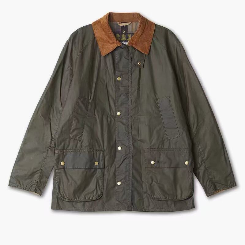 Song Jia's Same Style Bar*** Asby Light Wax Jacket, Casual Oil Wax Style Barn-Style Waxed Jacket for Men and Women