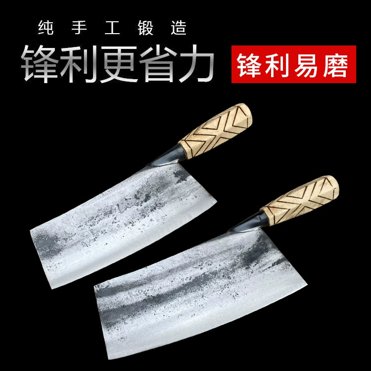 Старомодный цельностальной кухонный нож для нарезки мяса ручной работы кованый нож для мяса кухонный нож из нержавеющей стали бытовой кухонный нож пожарный нож