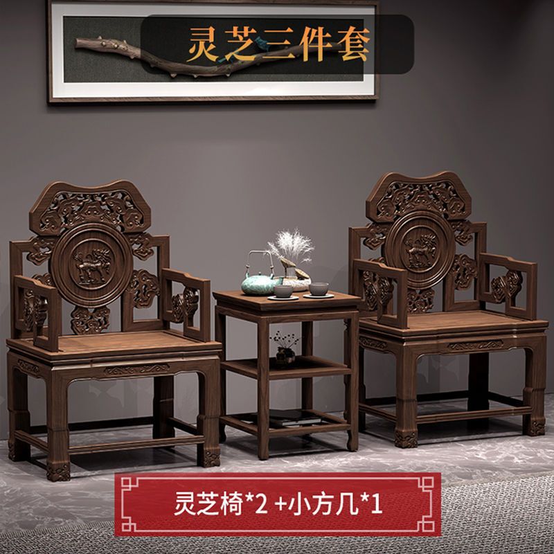 新中式中堂六件套实木正方形八仙桌供桌香案台农村客厅堂屋家具|undefined