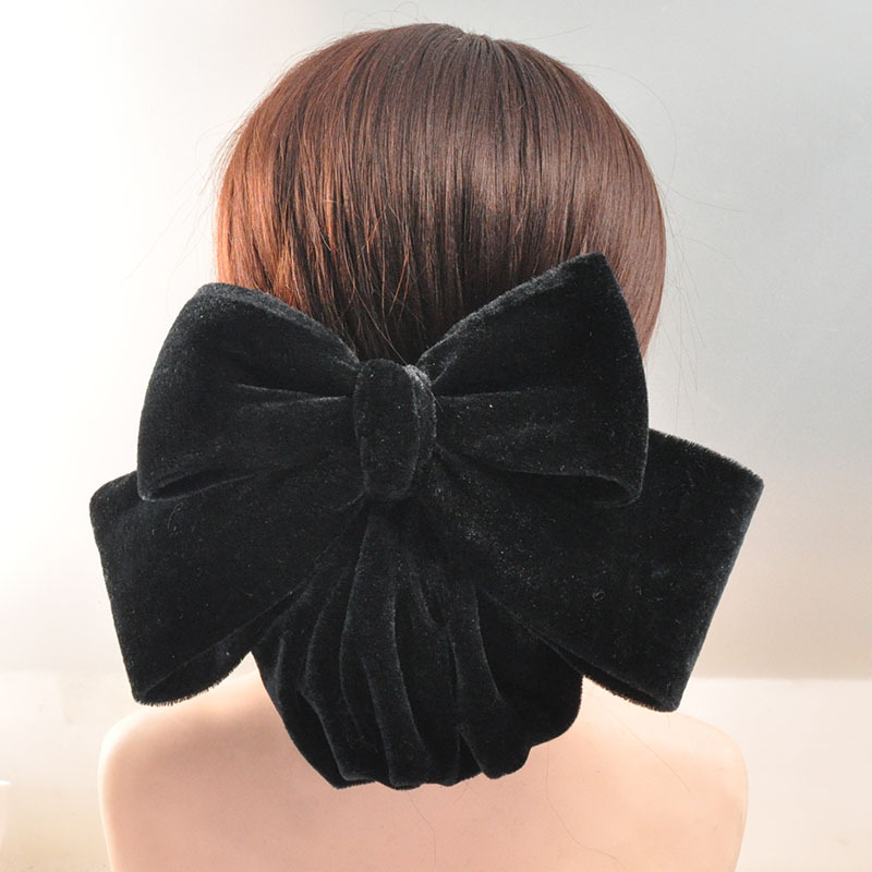 Korean Style Autumn and Winter New Velvet Red Large Bow Hairpin, Popular Online Toast Dress Hair Clip, Top Clip Hair Accessory for Women