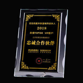 荣誉水晶相册奖杯奖牌制做授权牌刻字聚会品牌牌匾彩印水晶工艺品