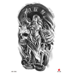 廠家直銷新款批發花臂紋身貼防水持久環保大圖紋身貼跨境供貨