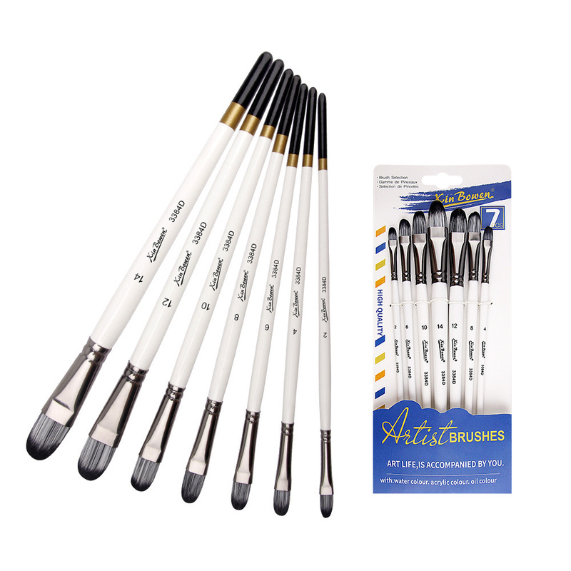 Xinbowen ナイロンブラシアクリルガッシュ水彩油絵ブラシアート学生特別な手描きブラシ卸売|undefined