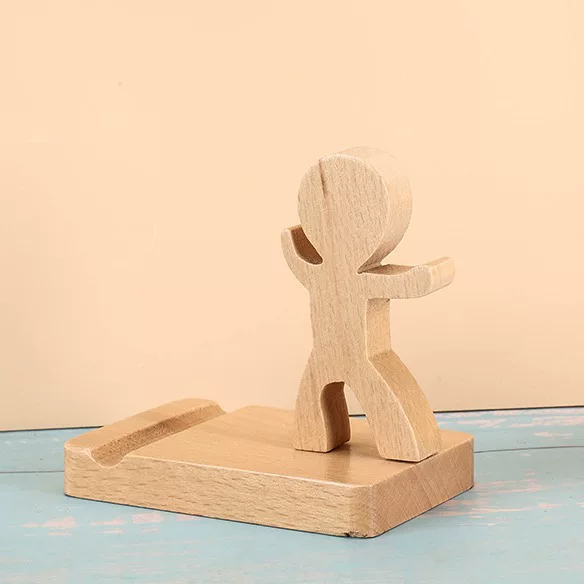 Creative New Ins-Style Phone Stand Wooden Crafts Home Decoration Phone Holder Ornament