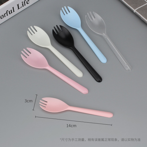Stainless steel 5 pieces set of fruit and cake serving spoons, tongs, fruit scoop, cake knife, and chopsticks.