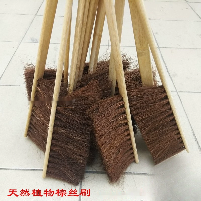 Коричневая щетка для крепления щетки Коричневая щетка с длинной ручкой Щетина Промышленная щетка Текстильная щетка Пудра Машина Щетка Щетка для подметания Креативная