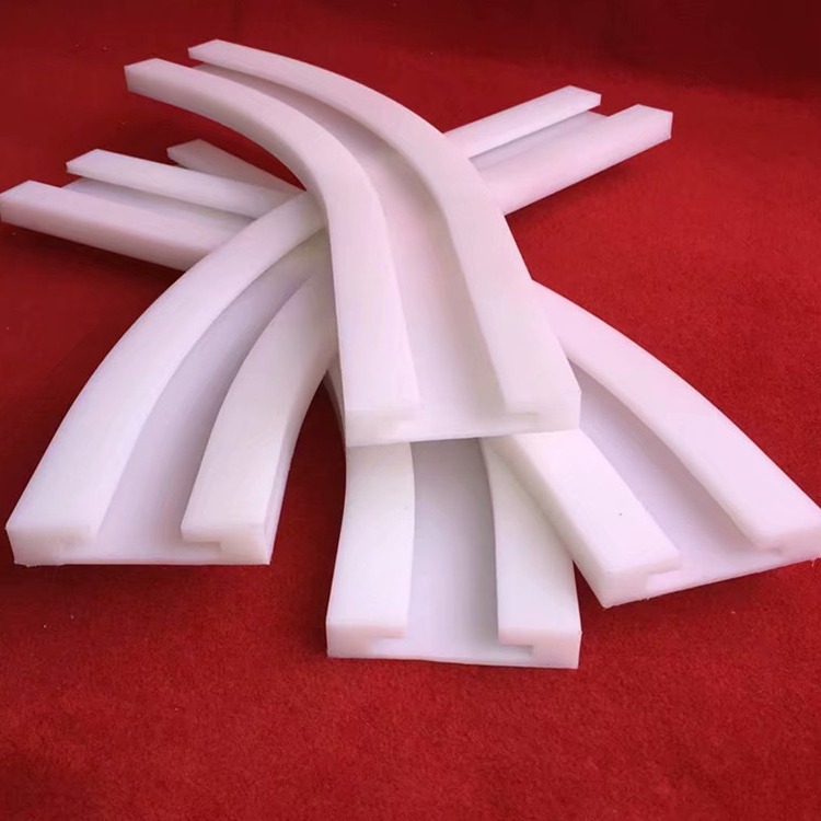 非标白色尼龙导轨滑块T型单排尼龙导轨条塑料异形耐磨导轨条