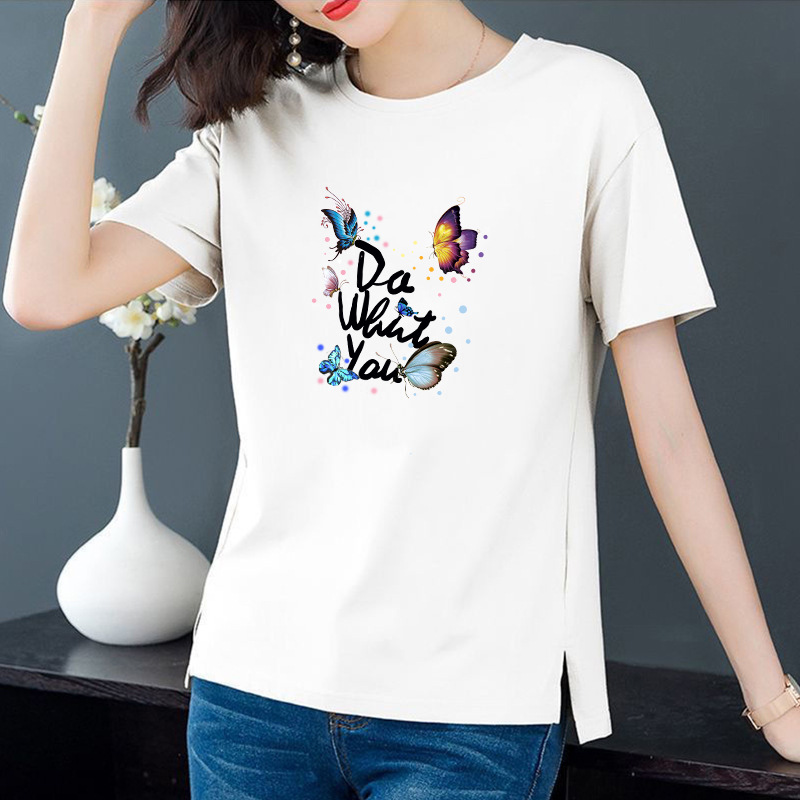 Cotton summer elegant base body-friendly short sleeve T-shirt